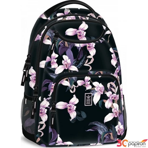 Ars Una hátizsák ergonómikus AU-6 26L Botanic Orchid 3év garancia 55041447 Praktikus kamaszoknak zsebbel l