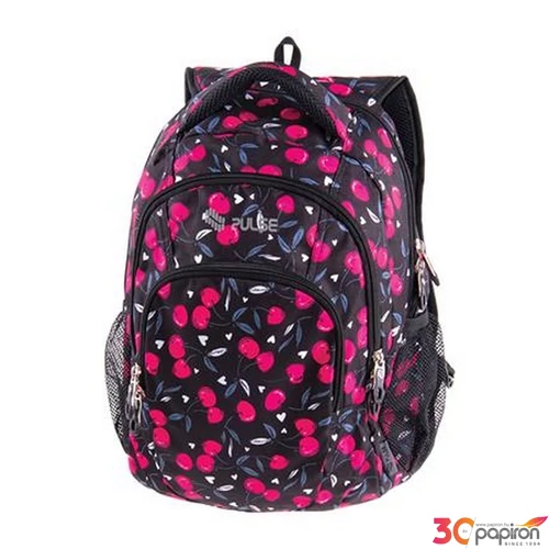 Hátizsák Pulse média csatlakozóval, Teens Pink Cherry PLS122282L