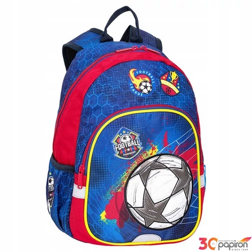 Hátizsák Hátizsák iskolatásk Toby Futball focis  28x38x19 cm ergonómikus