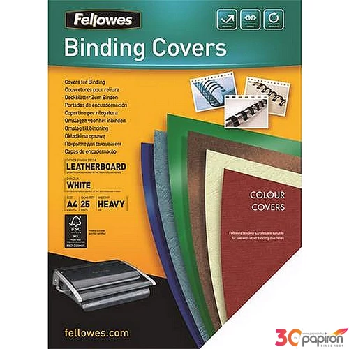 Hátlap Fellowes Delta A4 250 g matt fehér 25 db/csom IFW53736