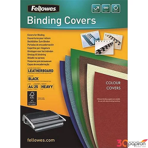 Hátlap Fellowes Delta A4 250 g matt fekete 25 db/csom IFW53738