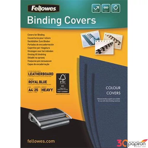Hátlap Fellowes Delta A4 250 g matt királykék 25 db/csom IFW53739
