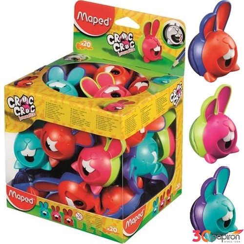 Hegyező 1lyukú Maped Croc Croc Innovation nyuszi tartályos Írószerek Maped 030111