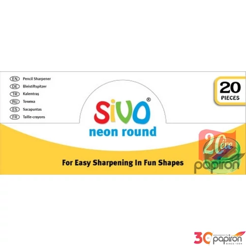 Hegyező 1lyukú SiVO Mini kör alakú színes 1lyukú Neon Round Sharpener