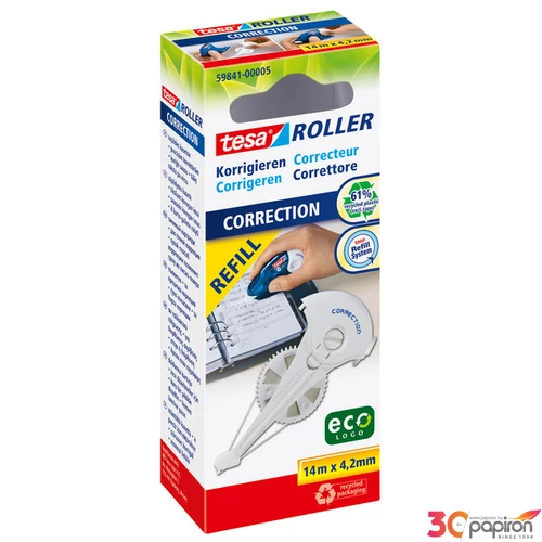 Hibajavító roller 4,2mm TESA Roller utántöltő kazetta 4,2mmx14m TESA 59841