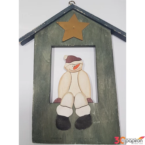 Hóember, Mikulás házikóban