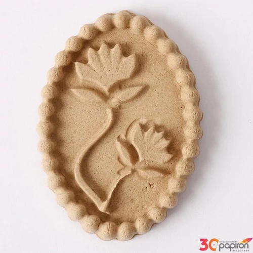 Hőre lágyuló fa Virágpecsét 4,5 x 3,2 cm
