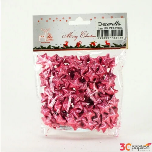 Hungarocell csillag kicsi csillámos rózsaszín, 2cm