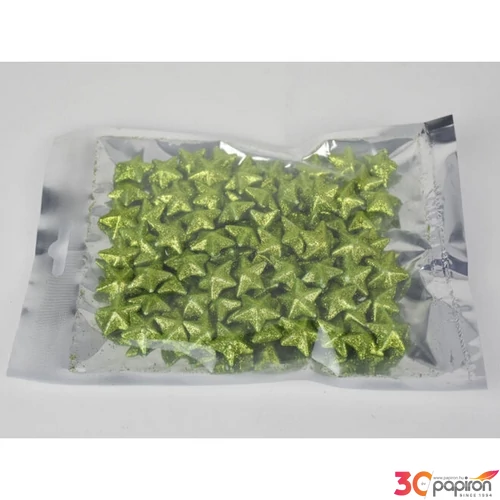 Hungarocell csillag kicsi csillámos oliva, 2cm