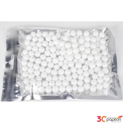 Hungarocell golyó kicsi Hungarocell, csillámos fehér 1,5cm