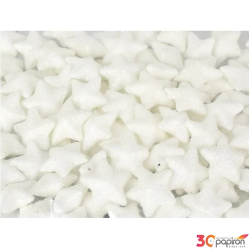 Hungarocell csillag kicsi Hungarocell, csillámos fehér 2cm