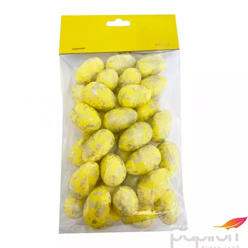 Húsvéti dekor tojás hungarocell, sárga színű 36db/csomag