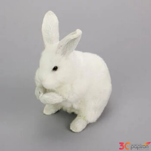 Nyuszi fehér premium 11cm 