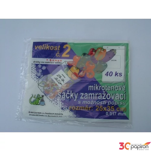 Hűtőtasak EKOZ 25X35 17mikronos SZM-0003