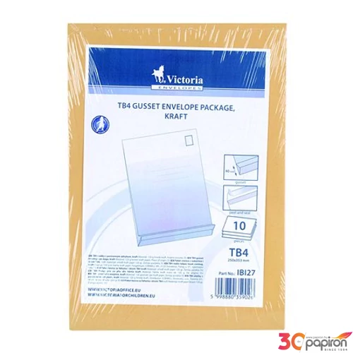 Redős talpas tasak 10db-os TB4 40mm Kraft Barna Victoria