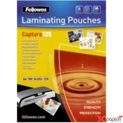 LamináLó fólia 125mik Fellowes 54x86 100ív/csomag CRC53063