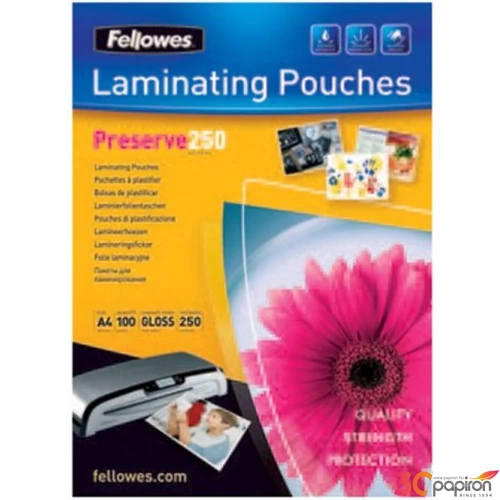 LamináLó fólia 250mik Fellowes A4 250mikronos IFW54017