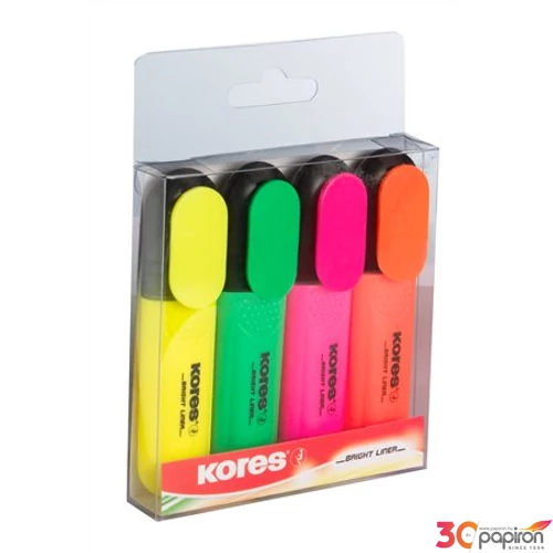 Szövegkiemelő Kores 0,5-5mm 4színű készlet Írószerek KORES 36140