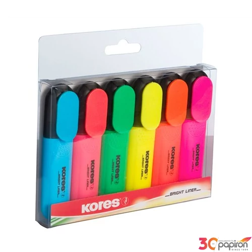Szövegkiemelő Kores 0,5-5mm 6színű készlet Írószerek KORES 36160