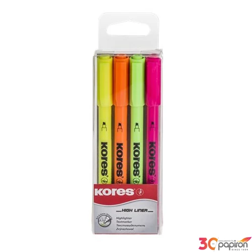 Szövegkiemelő Kores 0,5-3,5mm 4színű készlet Írószerek KORES 36240