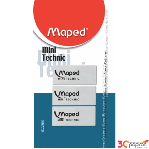 Radír Maped Mini Technic PVC-mentes ceruzaradír 3db-os Javítás, ragasztás Maped 011305
