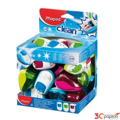 Hegyező 2lyukú Maped Clean tartályos vegyes színek Írószerek Maped 062211