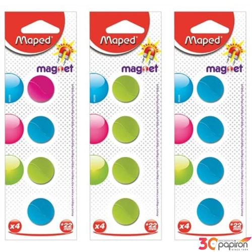Táblamágnes 22mm Maped 4db-os kerek, vegyes színekben Prezentáció MAPED 052200