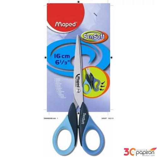 Olló 16cm Maped Sensoft 3D általános olló vegyes színekben Irodai kiegészítők MAPED 069600