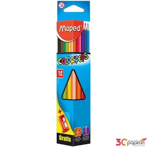 Színes ceruza 12 Maped Color'Peps háromszögletű 12színű Írószerek MAPED 183213