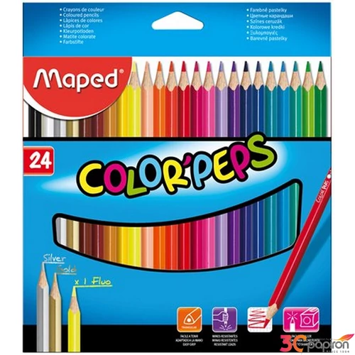 Színes ceruza 24 Maped Color'Peps háromszögletű 24színű Írószerek MAPED 183224