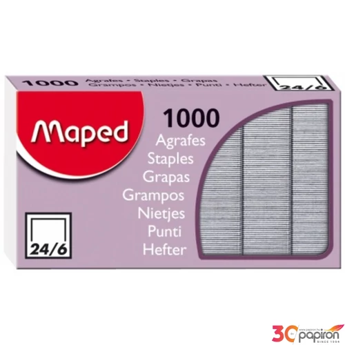 Tűzőkapocs 24/6 Maped 20lap 5000db/dob Irodai kisgépek MAPED 324401