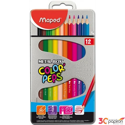 Színes ceruza 12 Maped Color'Peps háromszögletű 12színű Írószerek MAPED 832014