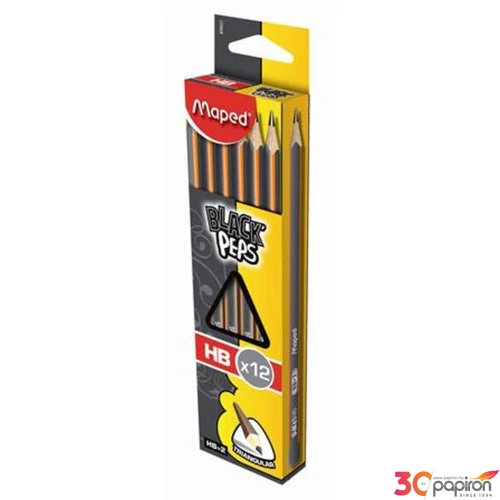 Ceruza HB Maped Black Peps radír nélküli háromszögletű 850021FC grafitceruza
