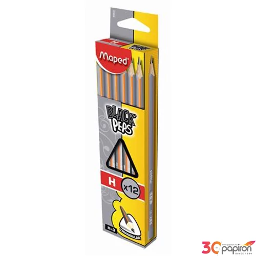 Ceruza H Maped Black Peps radír nélküli grafitceruza