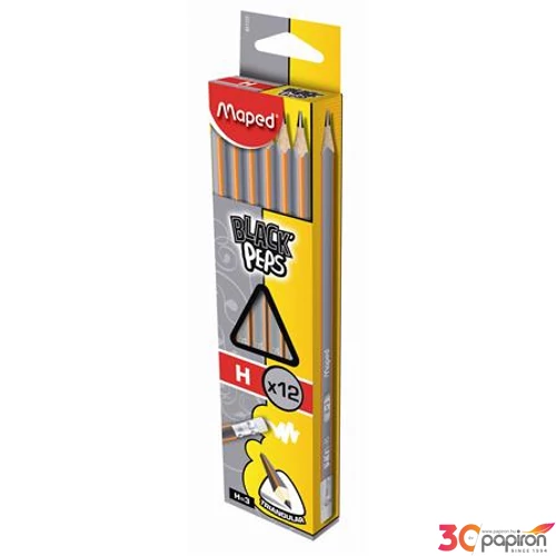 Ceruza H Maped Black Peps radírral grafitceruza