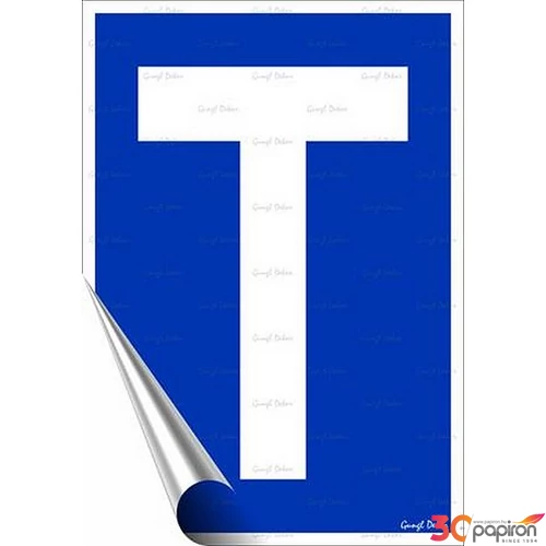Információs matrica 25x17 5cm tanuló vezető T betű kék