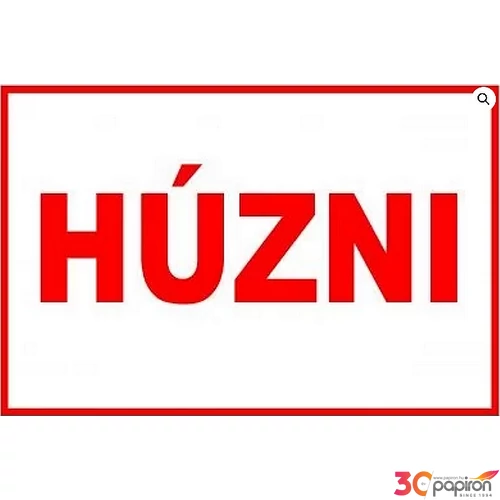 Információs tábla 19,5 x 9 cm Húzni Időjárásálló, habosított PVC