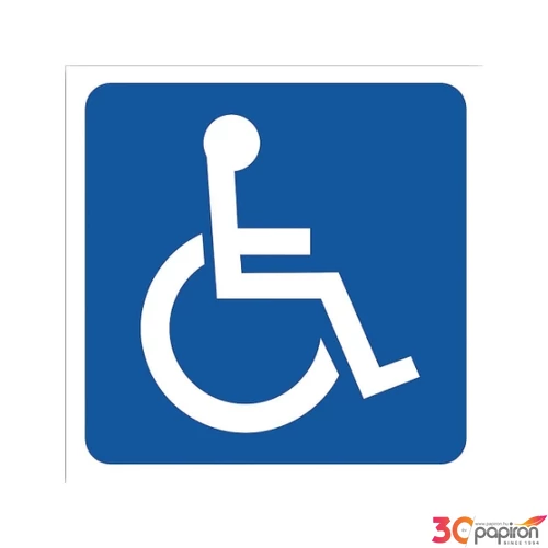 Információs tábla 19,5 x 9 cm Mozgássérült WC Időjárásálló, habosított PVC