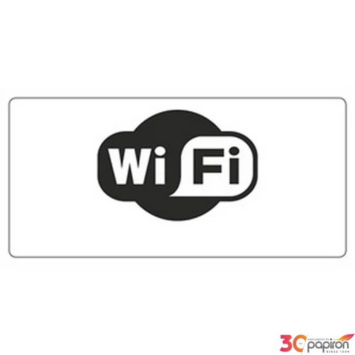 Információs tábla 19,5 x 9 cm WiFi Időjárásálló, habosított PVC