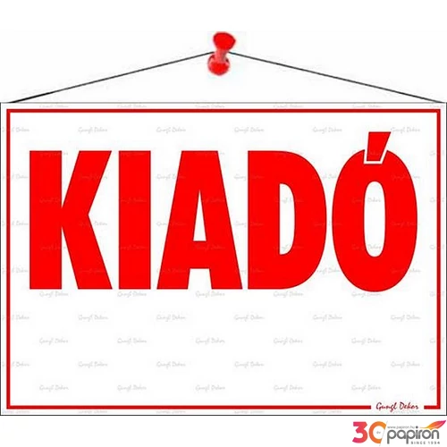 Információs tábla 50x35 cm Kiadó