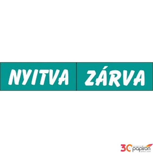 Információs tábla Nyitva-Zárva 2 oldalas 8,5 x 22,5 cm