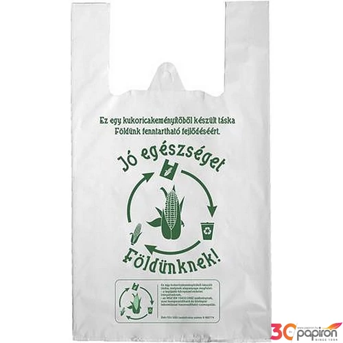 Ingvállas tasak lebomló 24x45x0,15cm Jó egészséget Földünknek