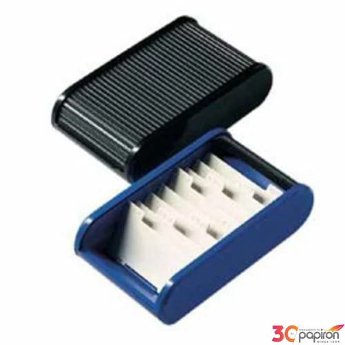 Névjegytartó asztali Helit fekvő 300 db-os rolós szürke H6218098