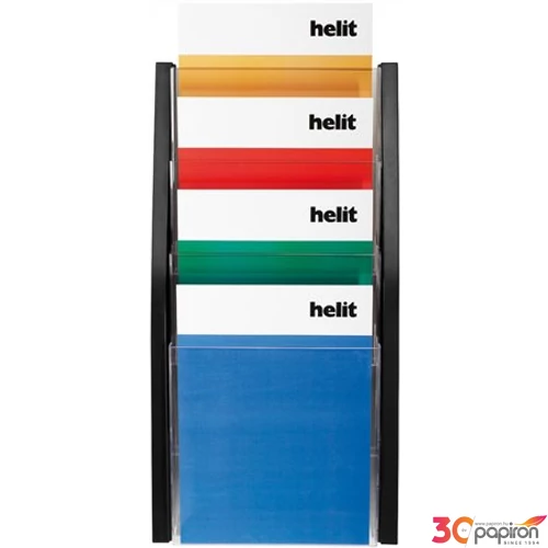 Prospektustartó Helit A4 fali Helit