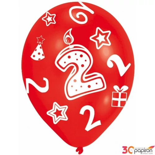 Party Lufi szülinapi 2 számos Amscan 6db/csomag RINT995657