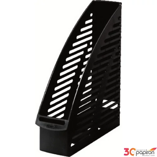 Iratpapucs 8cm műanyag A/4 álló fekete 80x300x250mm