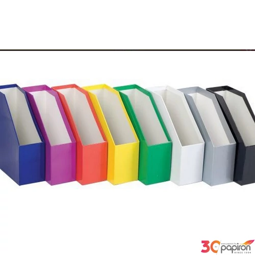 Iratpapucs karton vegyes C Anyaga: mázolt duplex karton C Mérete.: 26,7x24,5x9,3cm