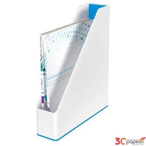 Iratpapucs műanyag Leitz 73mm, kettős színhatású Wow, kék E53621036