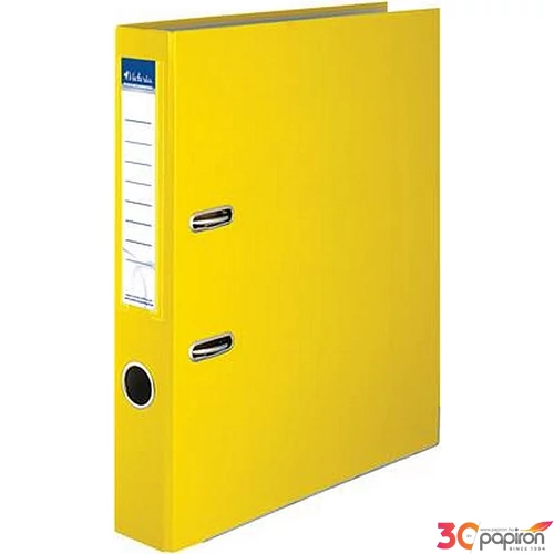 Iratrendező 50mm A4 Victoria Basic élvédős PP/karton sárga Iratrendezés Victoria 50YELLOW