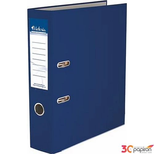 Iratrendező 75mm A4 Victoria Basic élvédő nélküli PP/karton sötétkék Iratrendezés Victoria 75DARKBLUE